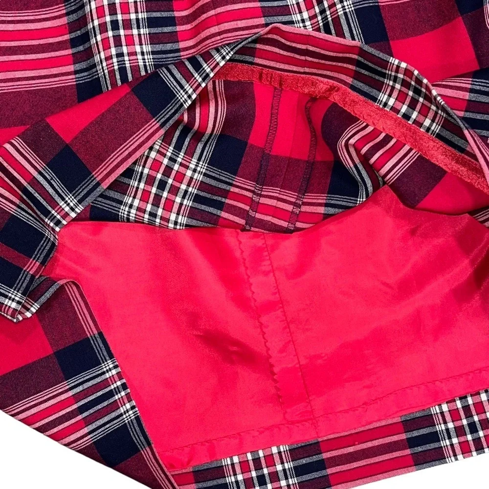 Vintage Pendleton Red Plaid Wool Skirt